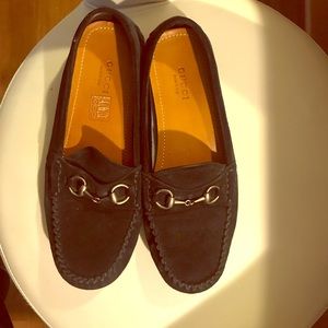 Gucci Dark blue navy Suede Loafers
